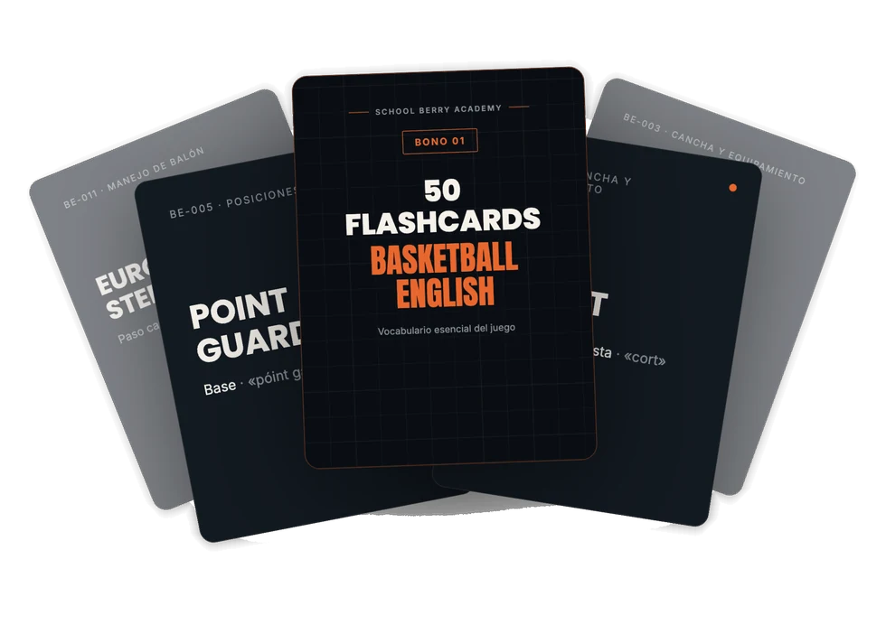 Visual del bono 01: 50 Flashcards Basketball English.